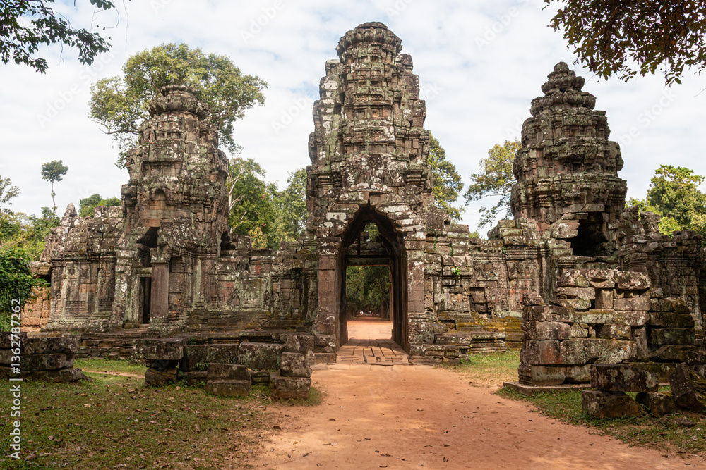 North Entrance of Preah Khan Temple, Cambodia North Entrance of Preah Khan Temple, Cambodia
