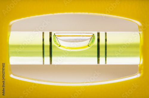 Close-up of level bubble