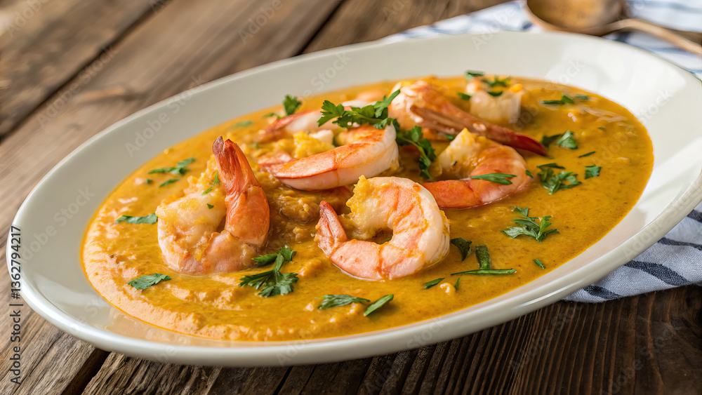 Moqueca - shrimp stew with coconut milk Moqueca - shrimp stew with coconut milk