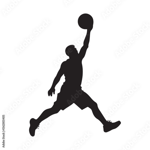 silhouette of a basketball player