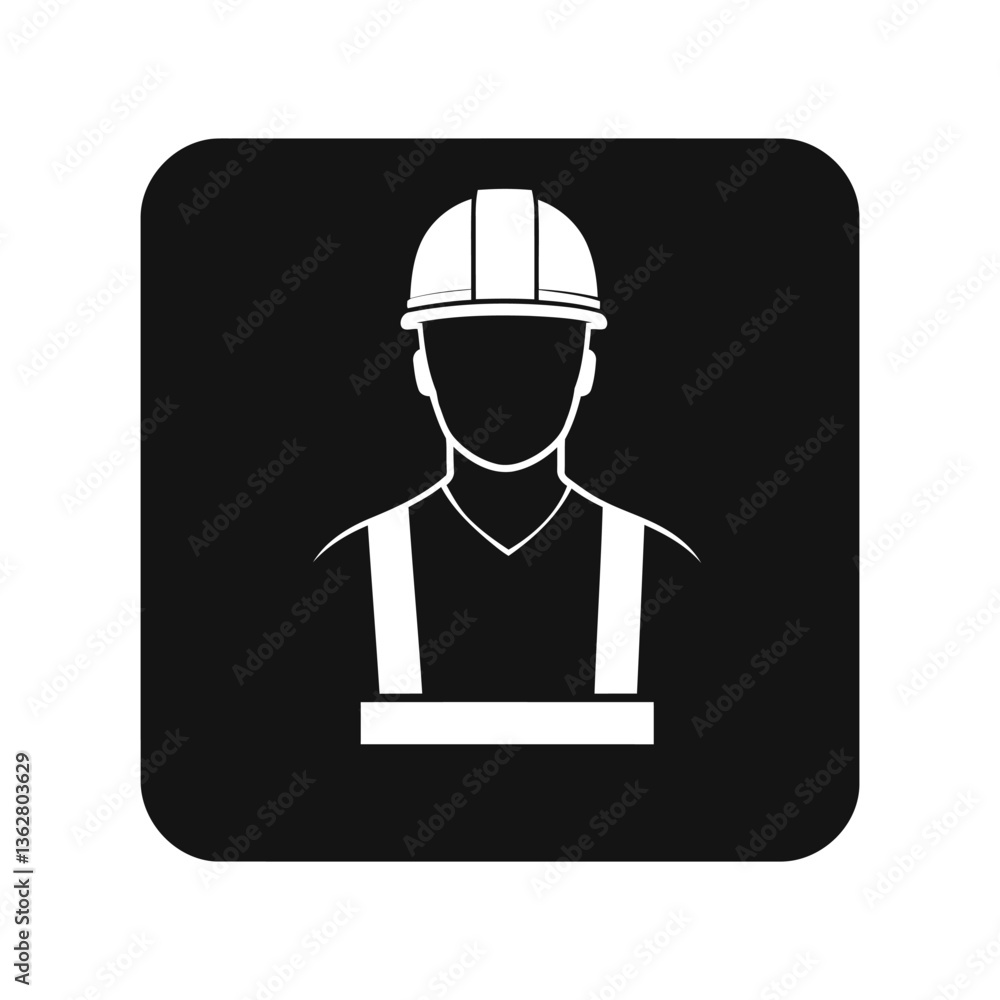 labor icon and logo on white background with Construction worker vector icon labor icon and logo on white background with Construction worker vector icon