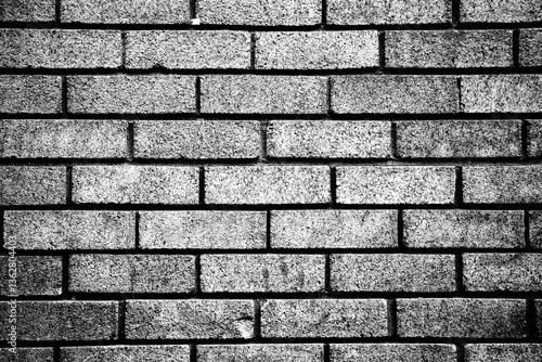 Wallpaper Mural Black and white brick texture worn grunge background
 Torontodigital.ca