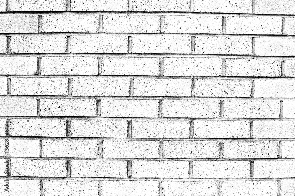 Fototapeta premium Black and white brick texture worn grunge background 