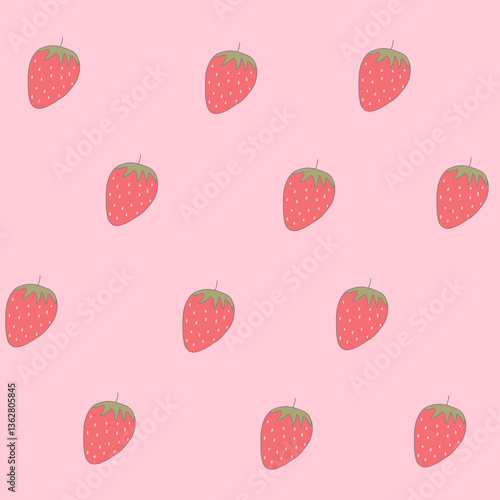 seamless pattern with strawberry, fabric pattern.