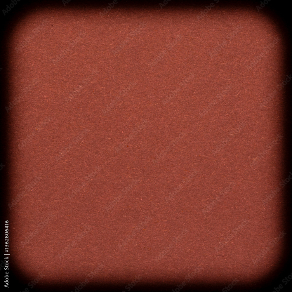 Fototapeta premium tile with rounded corners made of terracotta color cardboard on black background