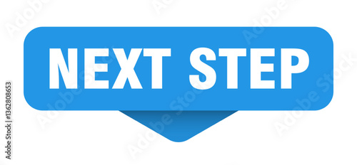 next step sticker. next step sign on transparent background
