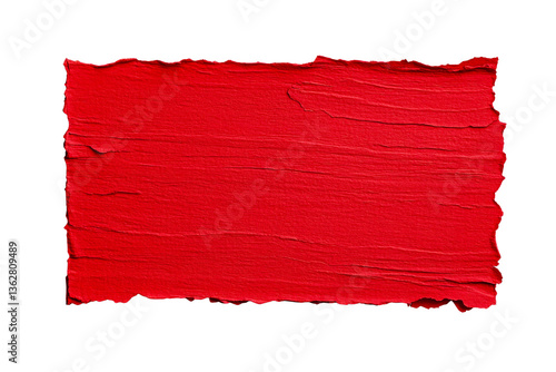 Wallpaper Mural Bright red textured paper with torn edges on a transparent background Torontodigital.ca