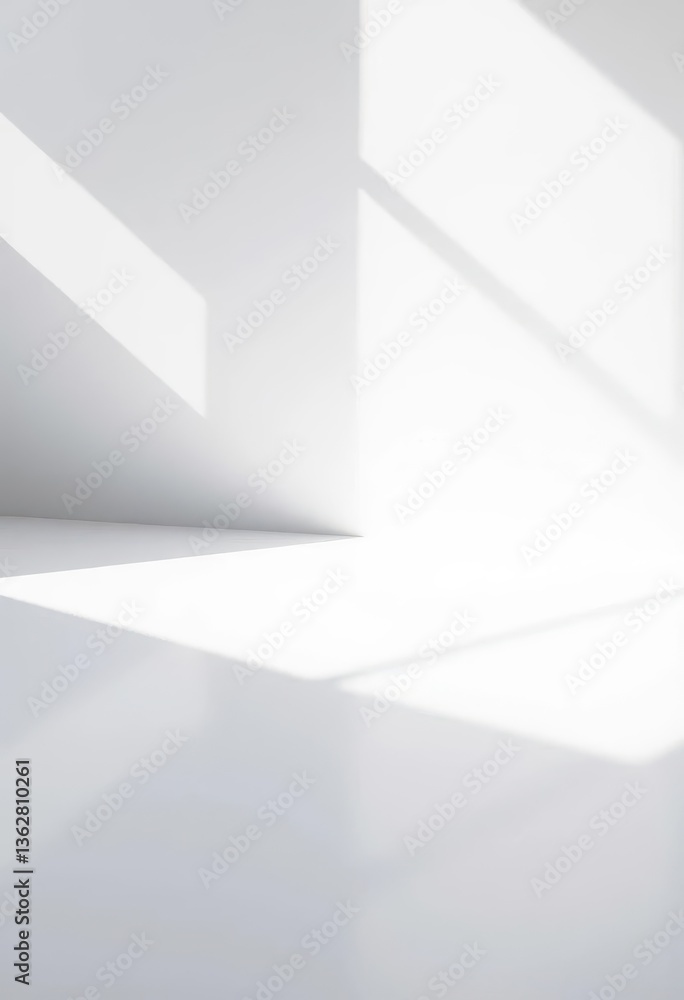 Obraz premium Soft, diffused sunlight illuminating a pristine white surface, luminosity, clean, delicate