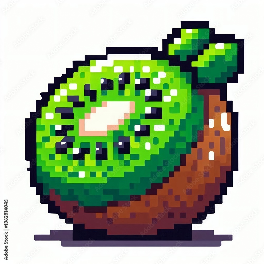 Fototapeta premium kiwi fruit design illustrator, pixel art