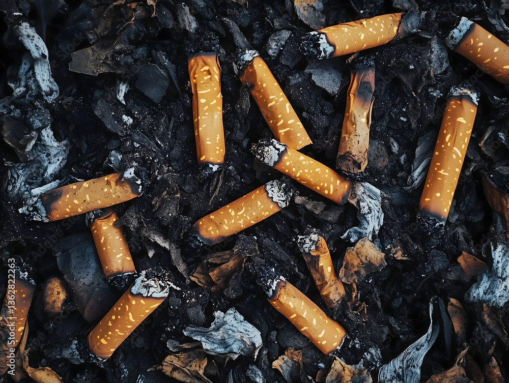 Fototapeta premium Stop smoking concept illustration