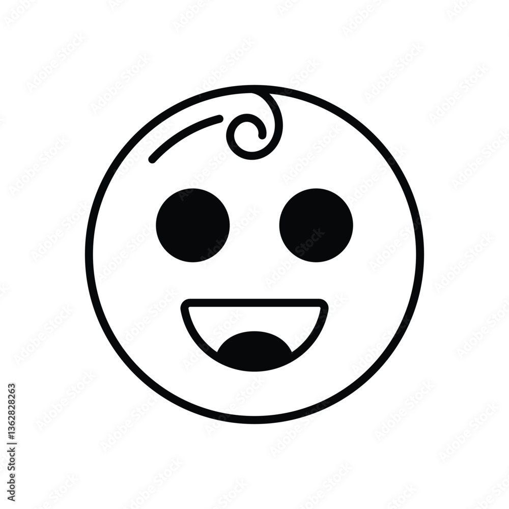 Baby emoticon Vector icon Baby emoticon Vector icon