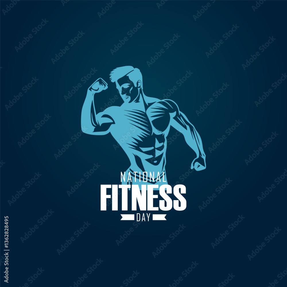 vector graphic of National Fitness Day ideal for National Fitness Day celebration vector graphic of National Fitness Day ideal for National Fitness Day celebration