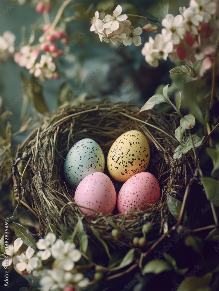 Obraz premium Easter Eggs in Nest