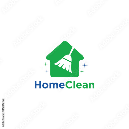 Home Clean Logo Vector Bulding