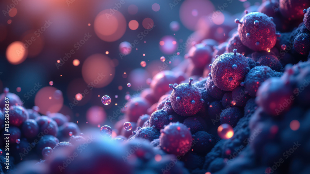 Fototapeta premium Magnesium glycinate supplement with a futuristic digital design element, surrounded by vibrant colors.