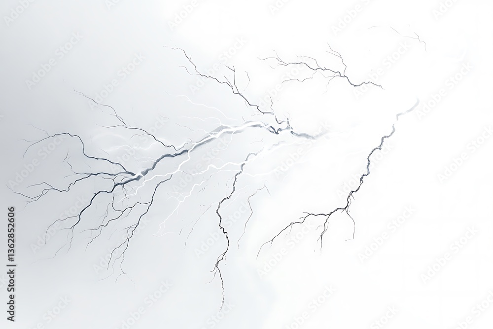 Powerful Lightning Bolt Striking Through the Sky Powerful Lightning Bolt Striking Through the Sky