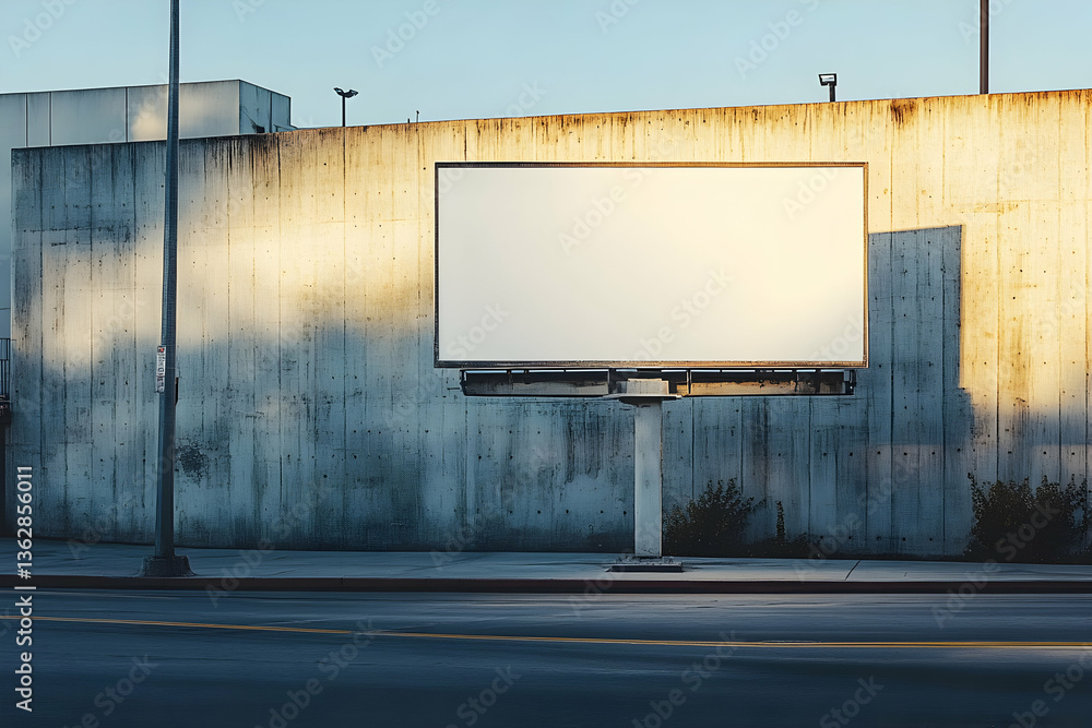Obraz premium Blank Billboard on a City Street Ready for Advertising Campaigns and Marketing Messages