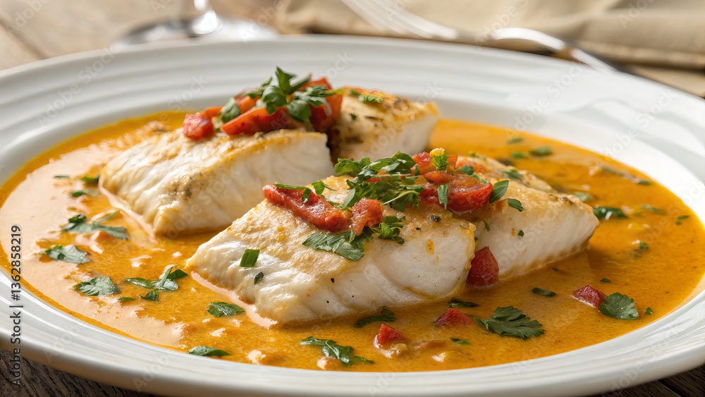 Moqueca - fish stew with coconut milk Moqueca - fish stew with coconut milk