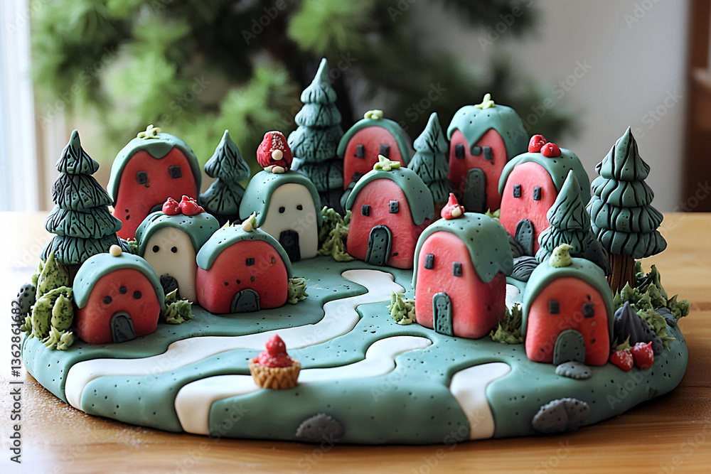 Naklejka premium watermelon cake