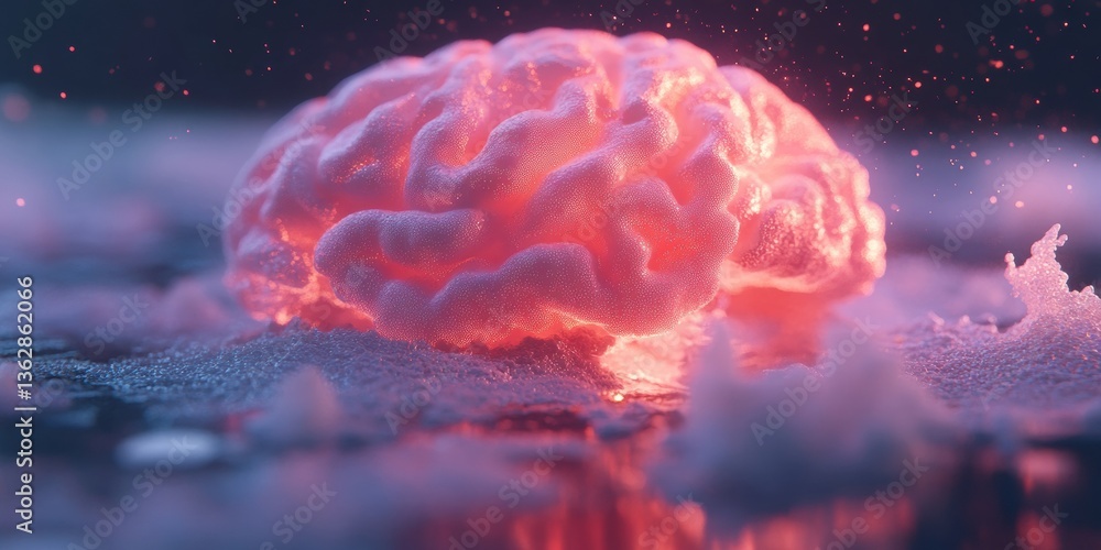 Obraz premium Neuromorphic AI Visualization Radiant Cognitive Computing Breakthrough in Digital Neuroscience - Transformative Machine Learning and Quantum Intelligence Frontier