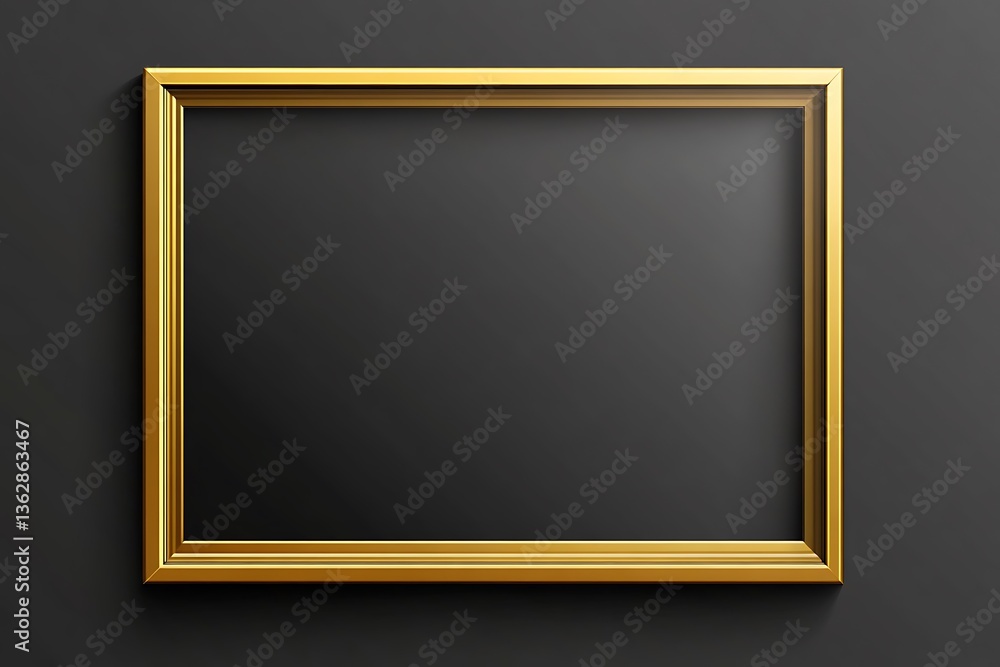 Elegant Rectangular Gold Frame – Sleek Minimalist Wall Art for Modern Interiors Elegant Rectangular Gold Frame – Sleek Minimalist Wall Art for Modern Interiors