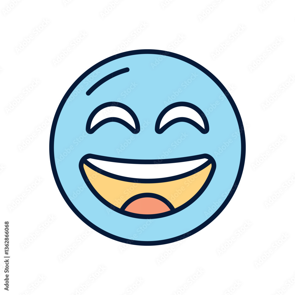 Grinning Vector icon Grinning Vector icon