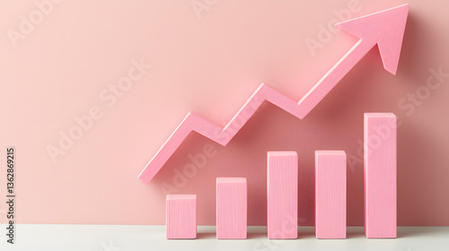 Pink Growth Chart: A vibrant pink growth chart, representing business progress and financial success. This visually appealing image symbolizes rising trends and forward momentum. Free Download Pink Growth Chart: A vibrant pink growth chart, representing business progress and financial success. This visually appealing image symbolizes rising trends and forward momentum. - GFXLoad