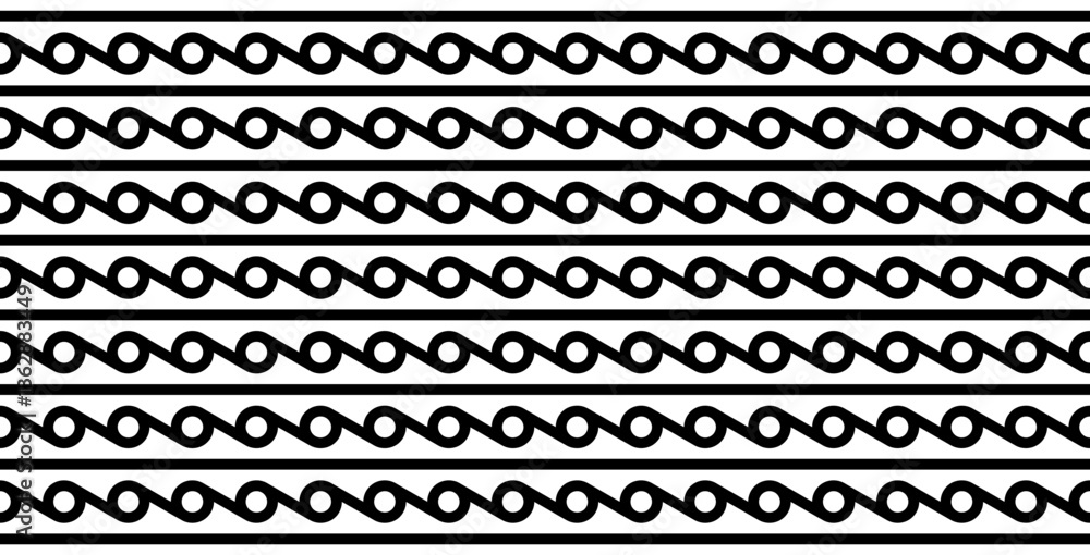 Seamless geometric pattern. Black and white abstract background with lines. Seamless geometric pattern. Black and white abstract background with lines.