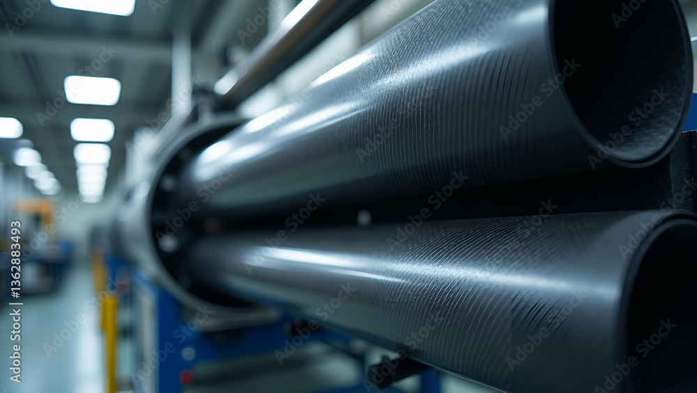 Close up of high quality carbon fiber roll in modern manufacturing facility showcasing advanced industrial technology. concept as Close up of high quality carbon fiber roll in modern manufacturing fac Close up of high quality carbon fiber roll in modern manufacturing facility showcasing advanced industrial technology. concept as Close up of high quality carbon fiber roll in modern manufacturing fac