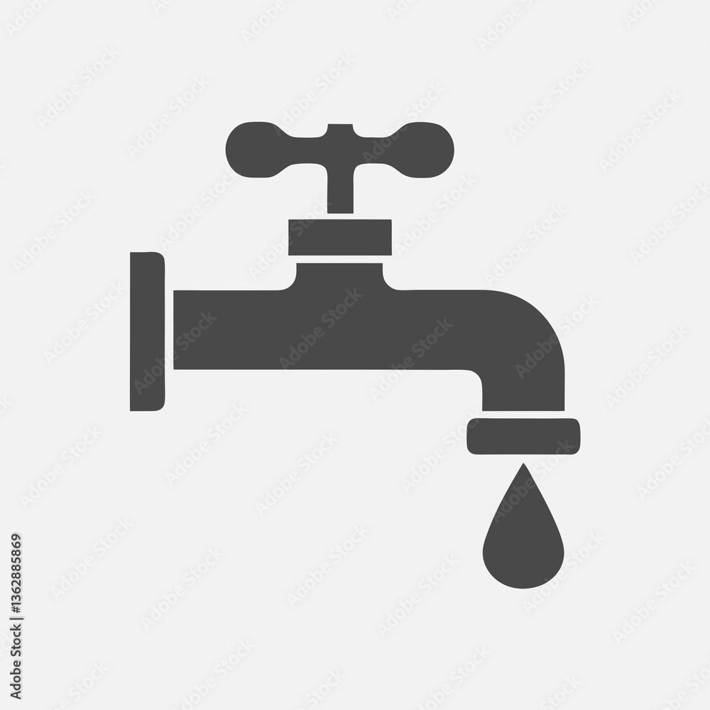 Water Tap Faucet Icon Vector Design. Water Tap Faucet Icon Vector Design.