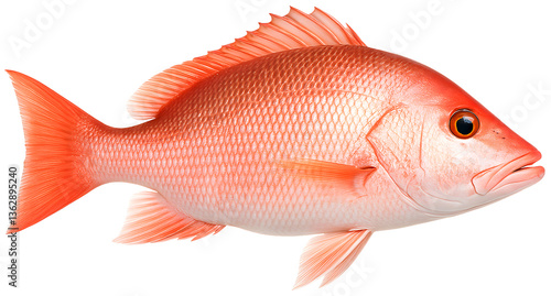 Red Snapper Fish. Isolated on Transparent Background
