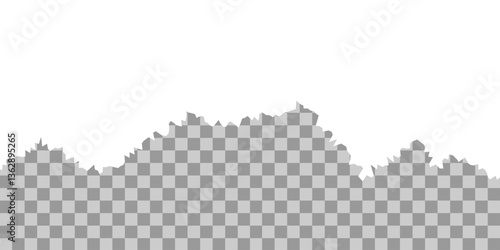 Torn paper on transparent background vector