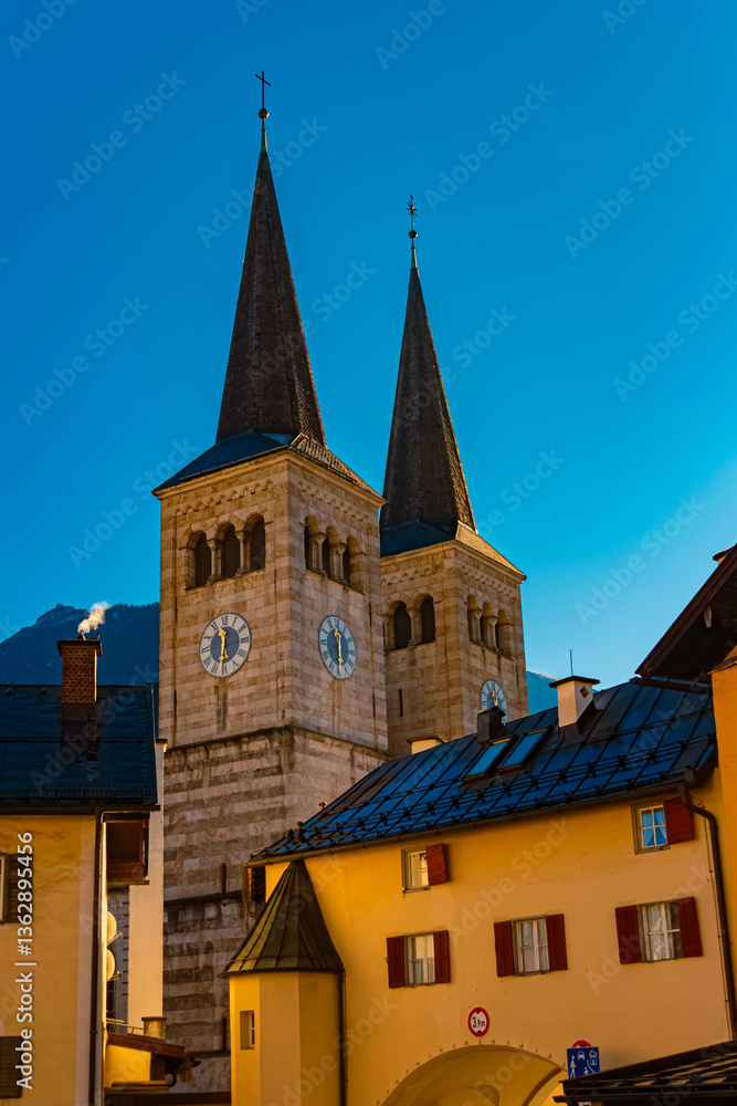Church on a sunny summer day at Berchtesgaden, Bavaria, Germany Church on a sunny summer day at Berchtesgaden, Bavaria, Germany