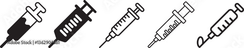 Syringe icon template. Stock vector illustration.