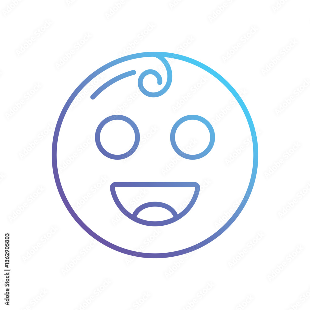 Baby emoticon Vector icon Baby emoticon Vector icon