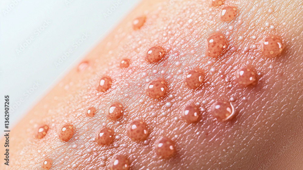 Fototapeta premium Redness on the skin as an allergic reaction to something