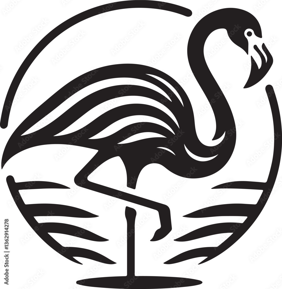 Naklejka premium silhouette of a swan