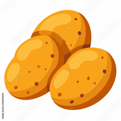 vector illustration of a  potato
