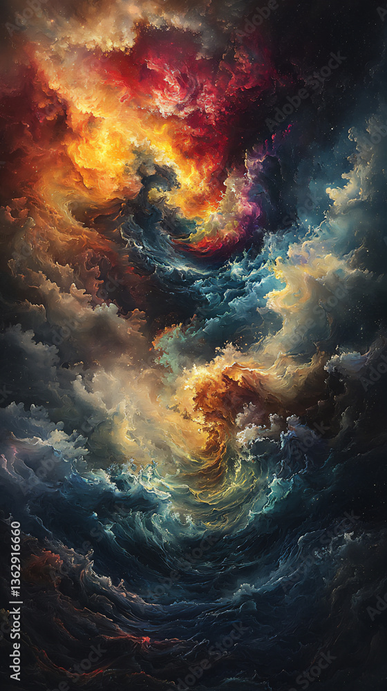 Obraz premium dreamy spectrum waves