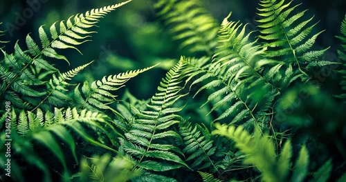 Wallpaper Mural Beautiful texture of fern leaves in the natural environment. Blurred background of natural ferns. Close-up of fern leaves. Fern plants within the forest. Nature background concept. Torontodigital.ca