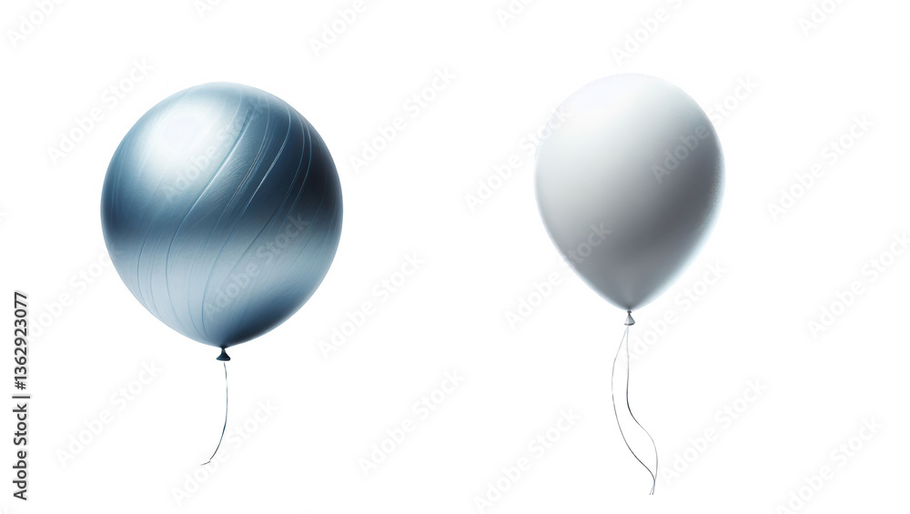 Celebratory balloons floating in air neutral background digital artwork minimalist style Celebratory balloons floating in air neutral background digital artwork minimalist style