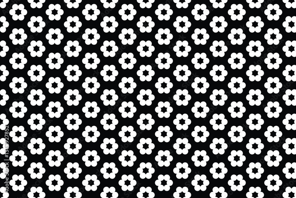 Seamless floral pattern with white flowers on a black background. Minimal and elegant botanical design, perfect for wallpapers, fabrics, packaging, and stationery. Seamless floral pattern with white flowers on a black background. Minimal and elegant botanical design, perfect for wallpapers, fabrics, packaging, and stationery.