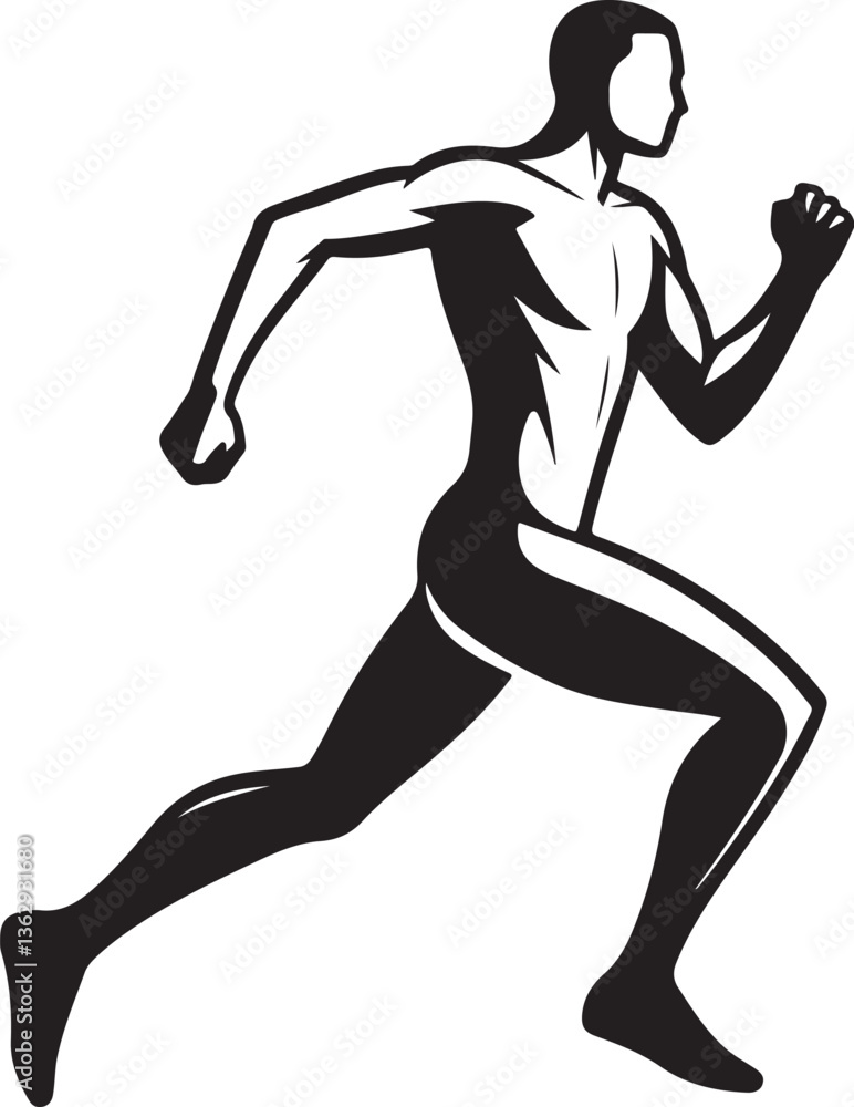 runner running silhouette runner running silhouette