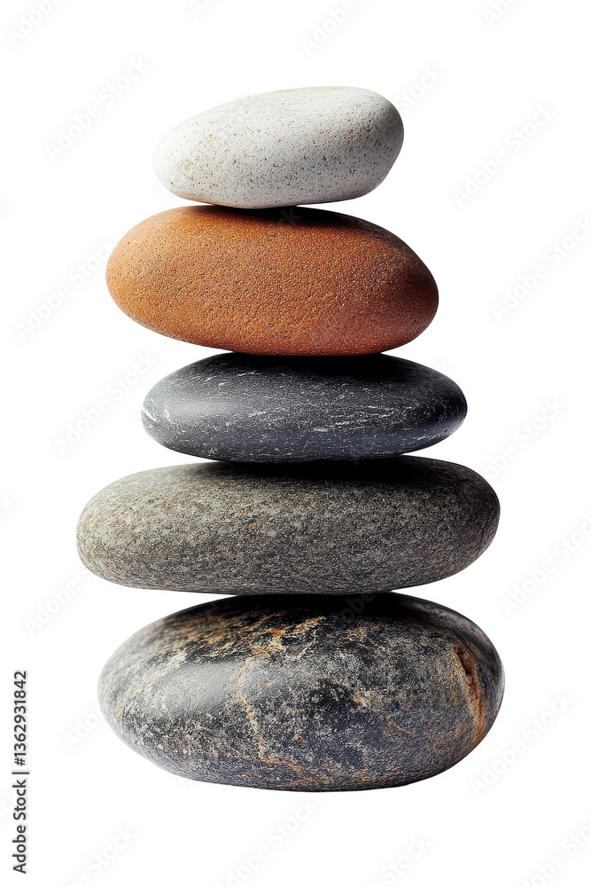 Isolated Stack of Smooth Stones Isolated Stack of Smooth Stones