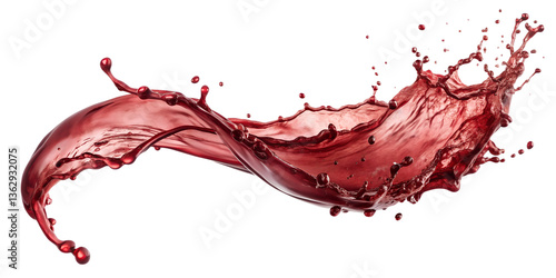red wine splash isolated