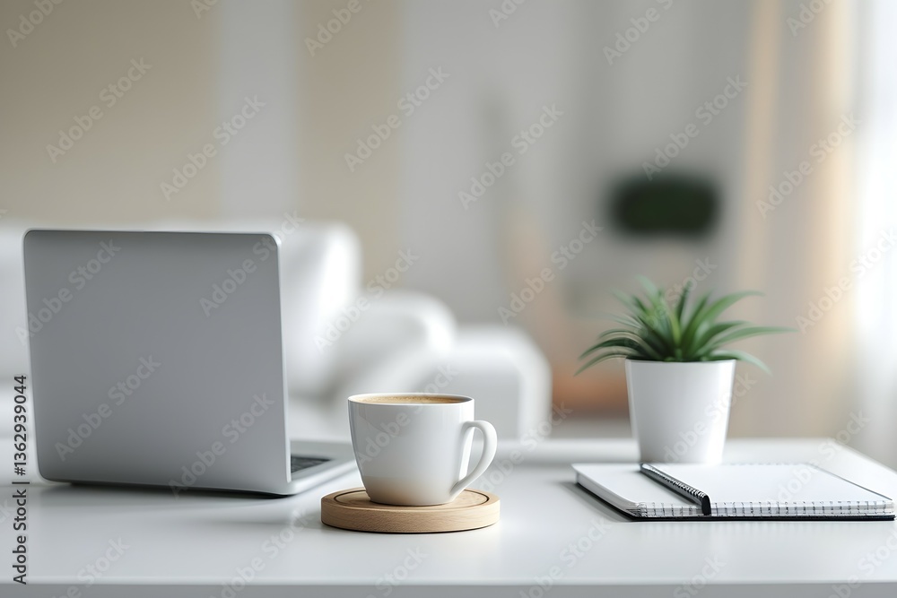 Professional Home Office Setup with a White Desk, Ergonomic Chair, and Sleek Computer Monitor for Work Efficiency
Professional Home Office Setup with a White Desk, Ergonomic Chair, and Sleek Computer Monitor for Work Efficiency