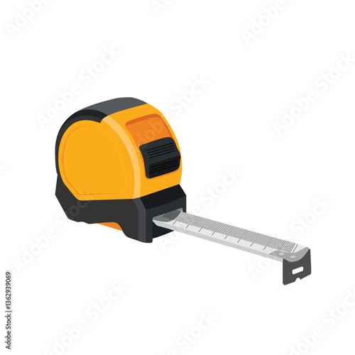 Measuring Tape isolated on white background, realistic vector illustratrion, measuring tool and equipment
