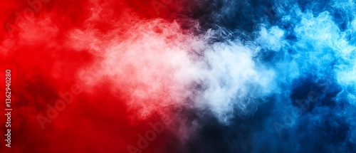 An abstract composition of colored smoke and vaporous clouds