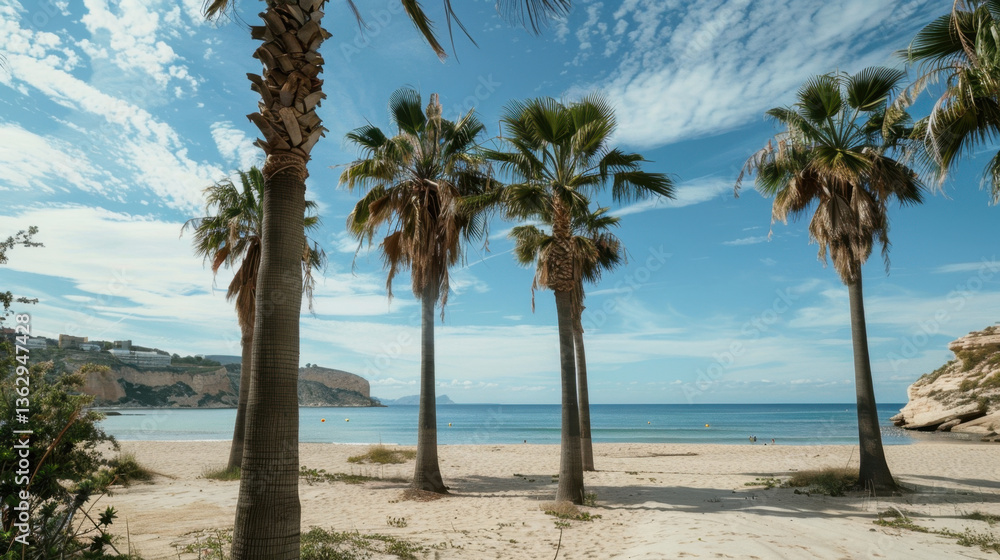 palm trees on the beach palm trees on the beach