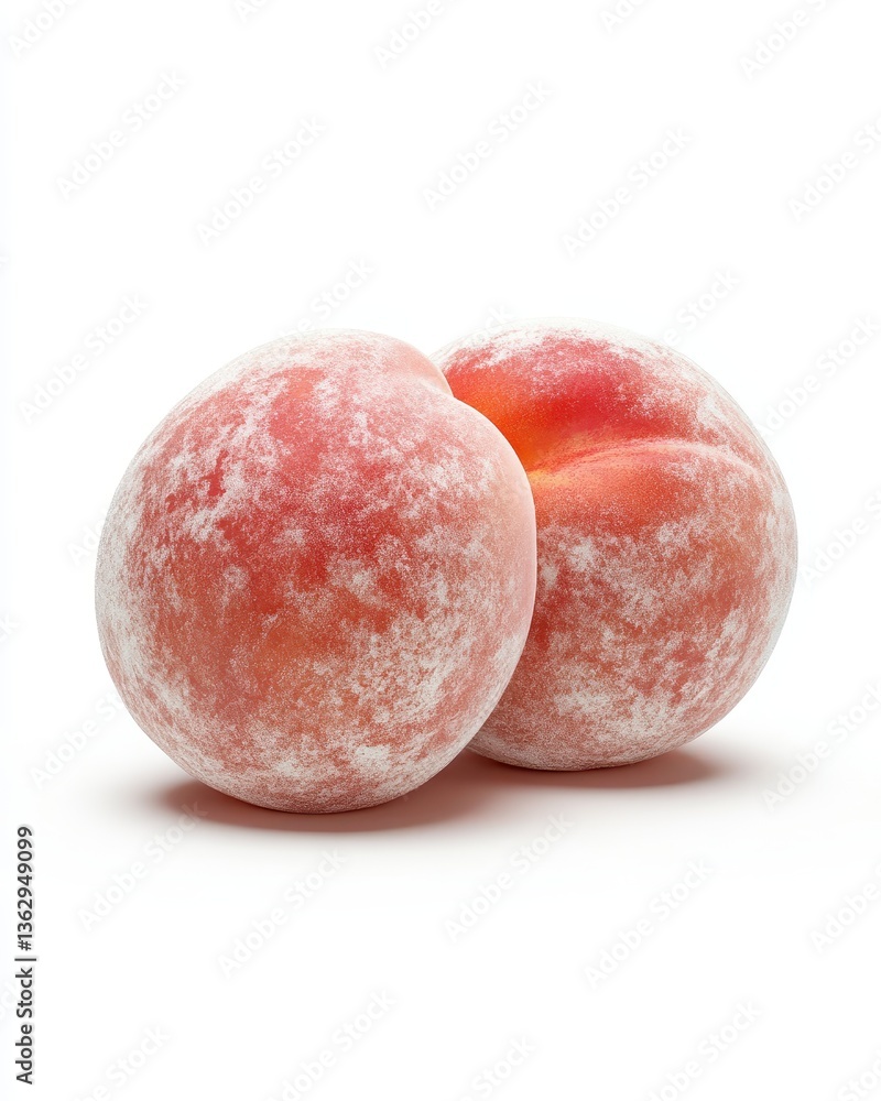 Close-up of Fresh and Juicy Peaches with a Soft Texture on a White Background Ideal for Food Photography and Culinary Presentations Close-up of Fresh and Juicy Peaches with a Soft Texture on a White Background Ideal for Food Photography and Culinary Presentations